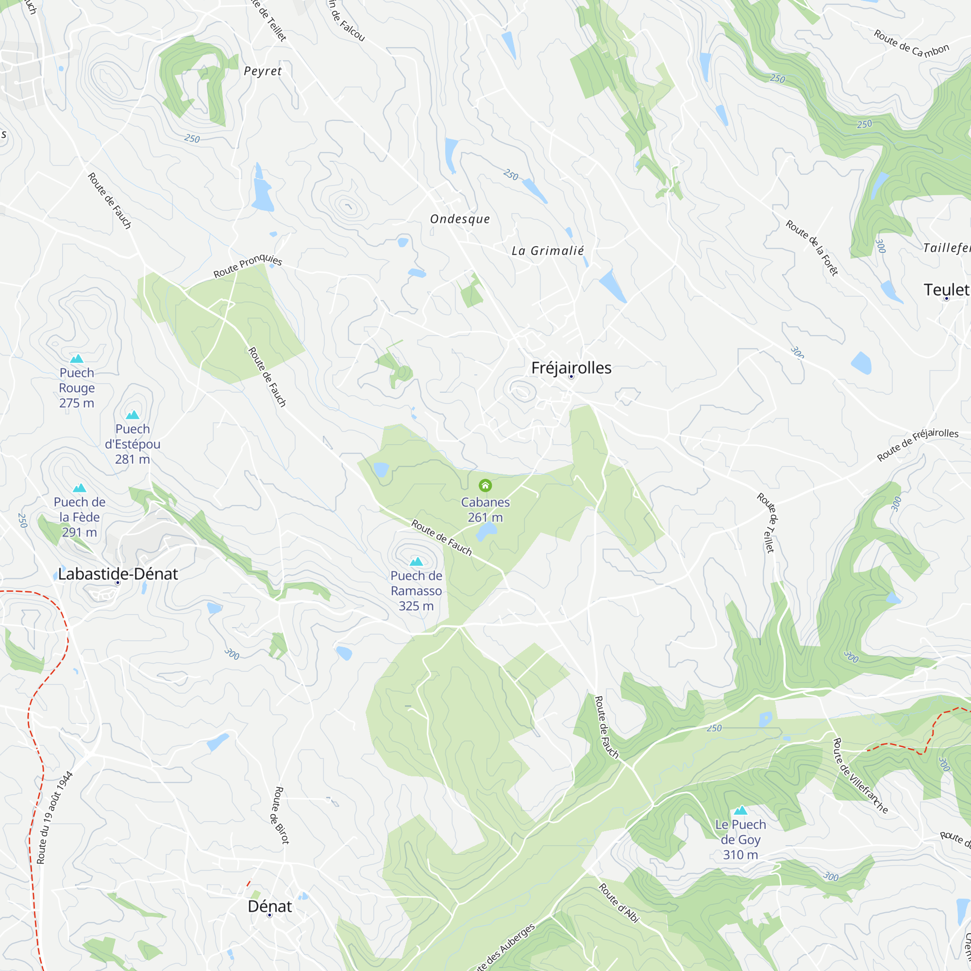 Cabanes map