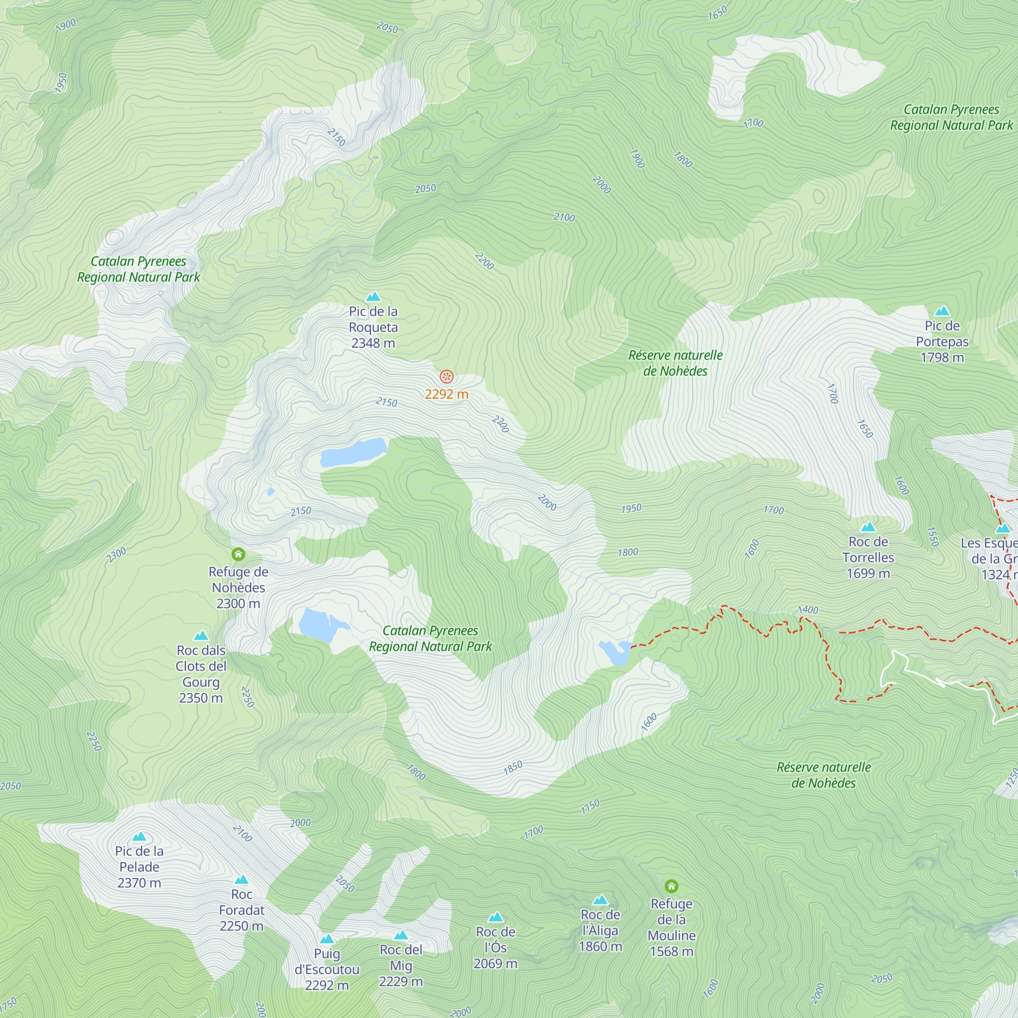 Cabane du Pla del Mig map
