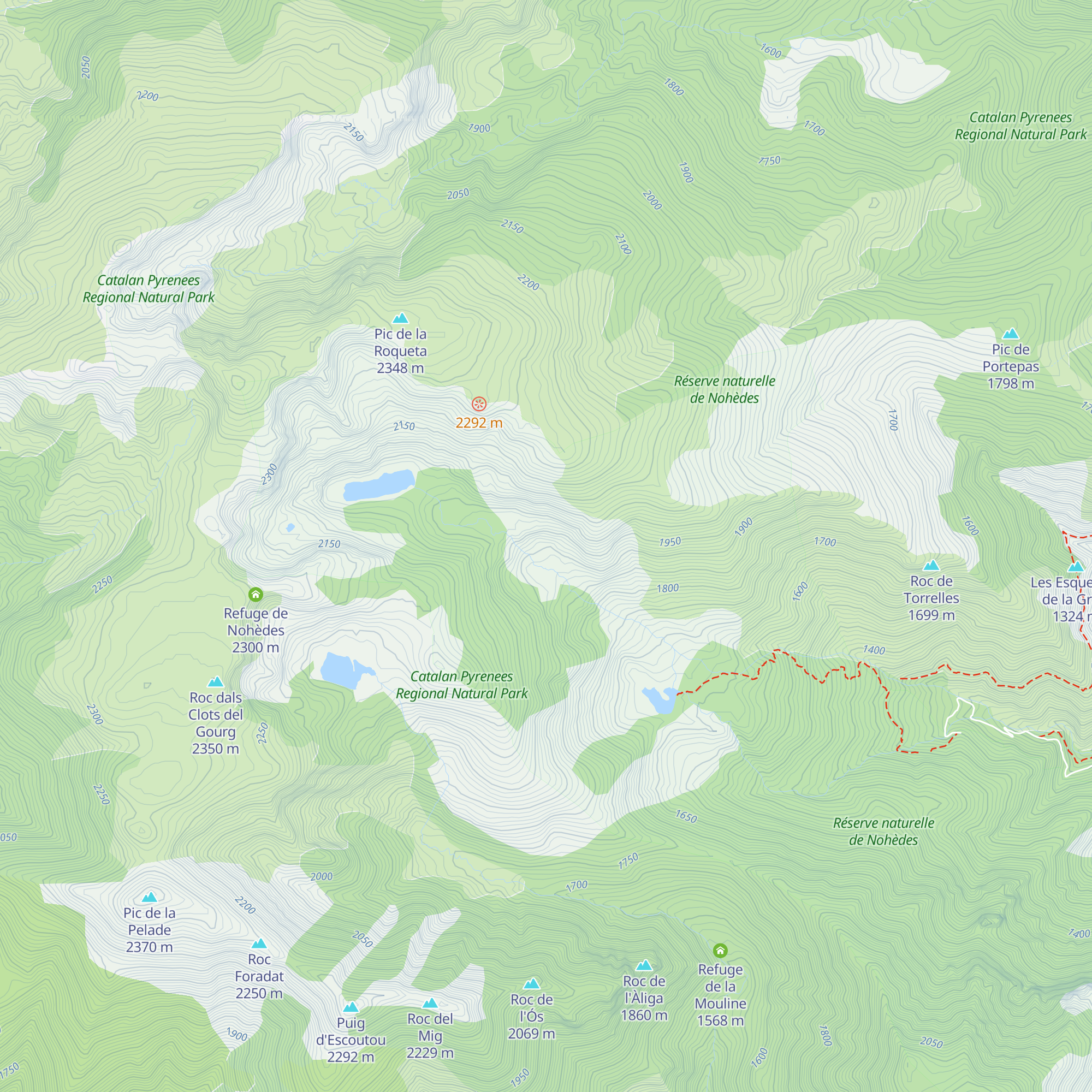 Cabane du Pla del Mig map