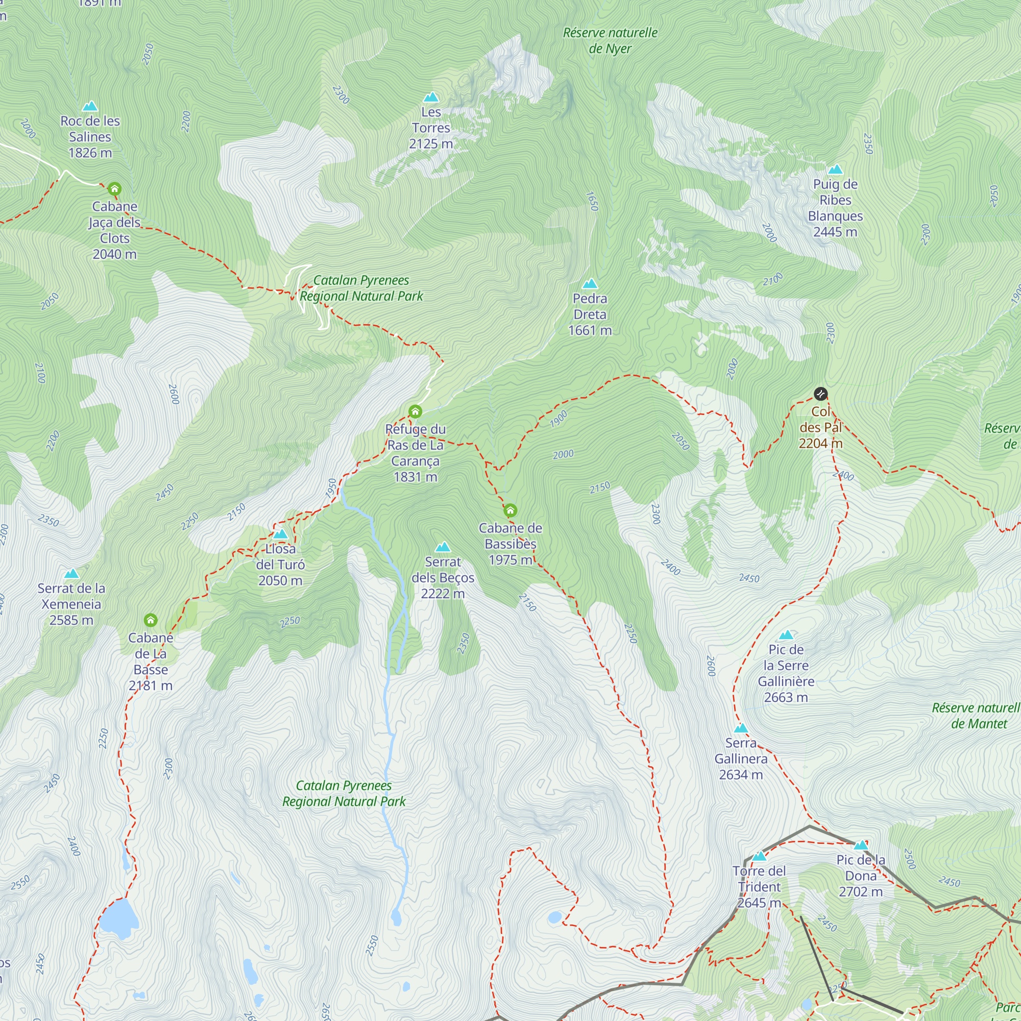 Cabane de Bassibès map