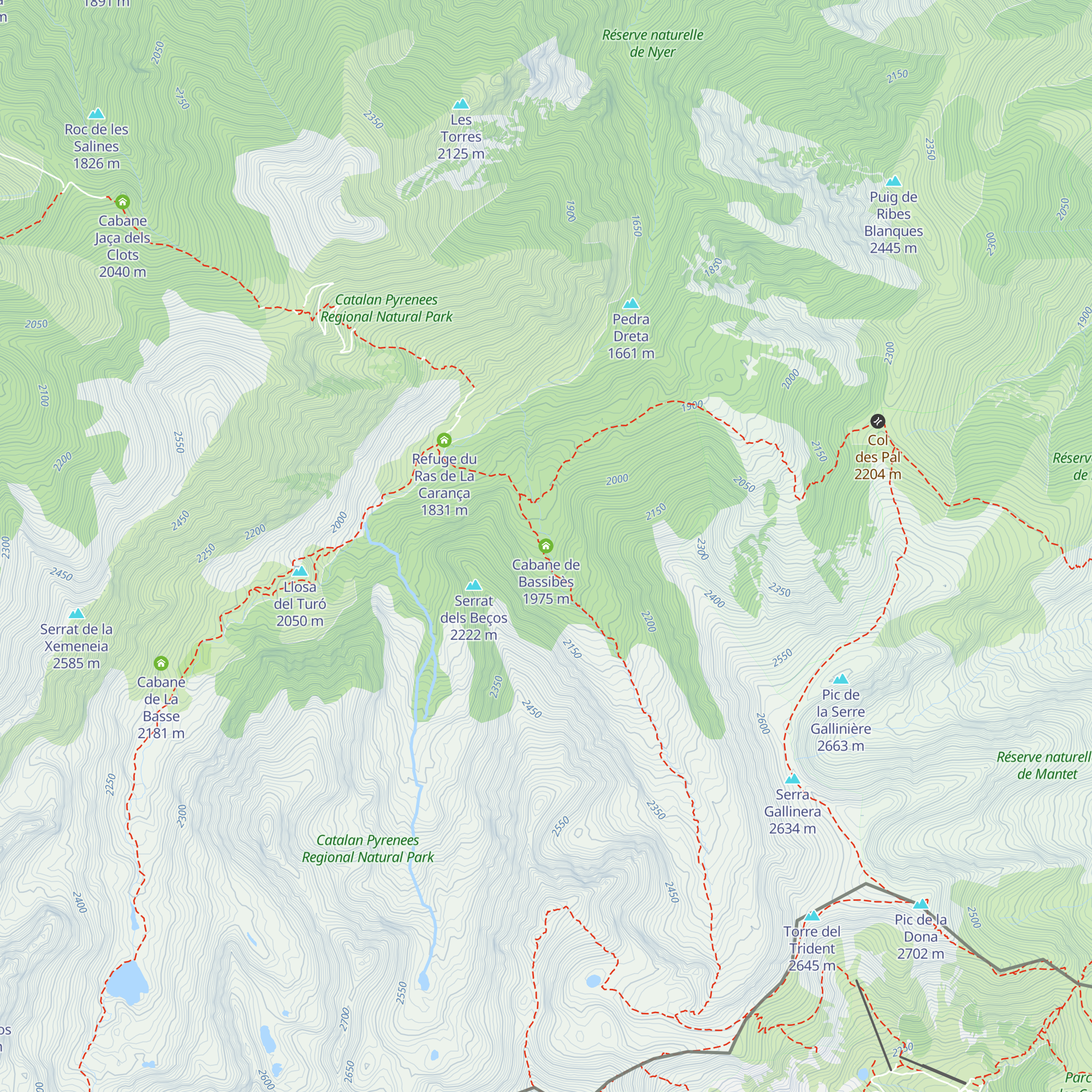 Cabane de Bassibès map