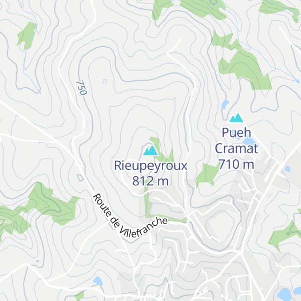 Map of Rieupeyroux