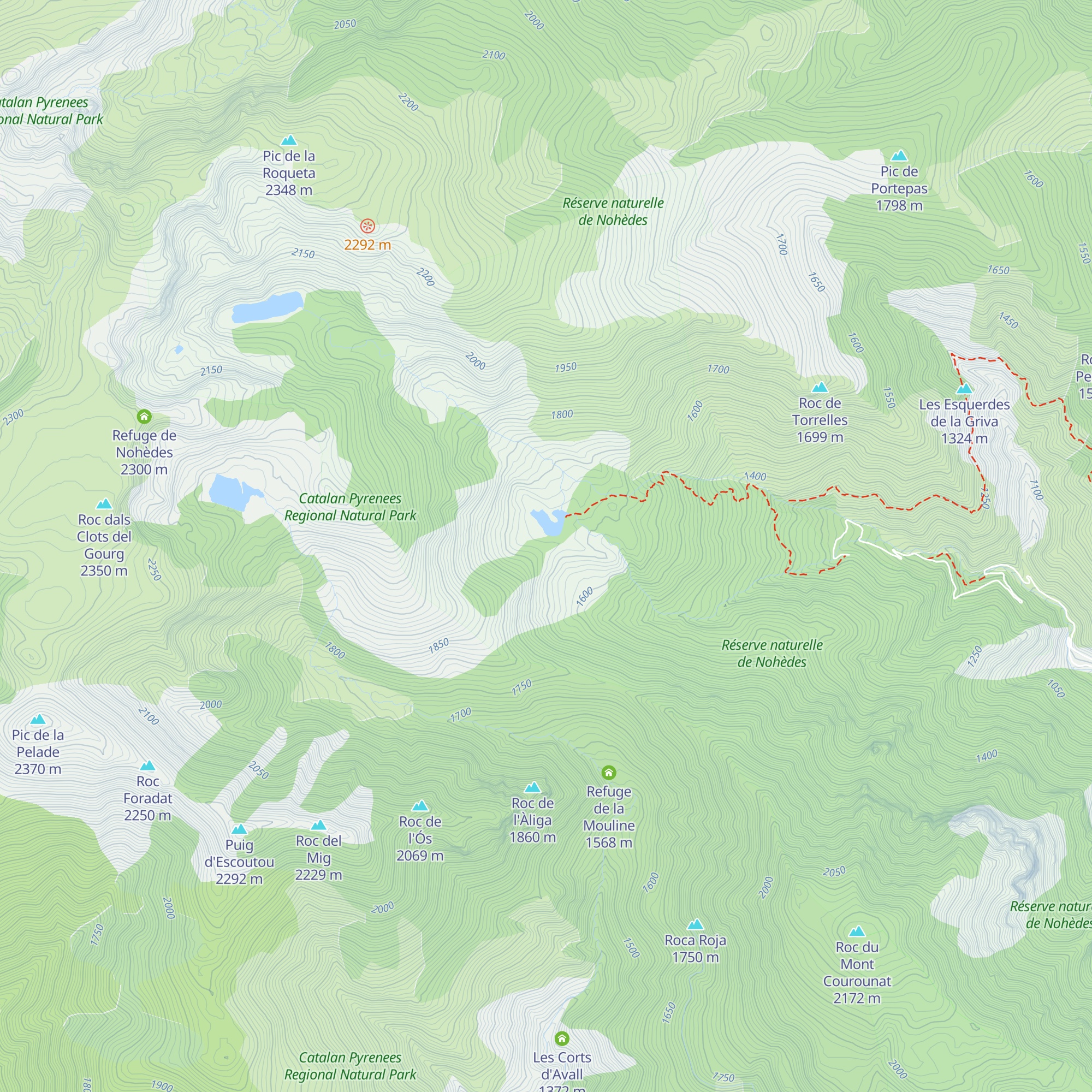 Cabane de l'Estany del Clot map