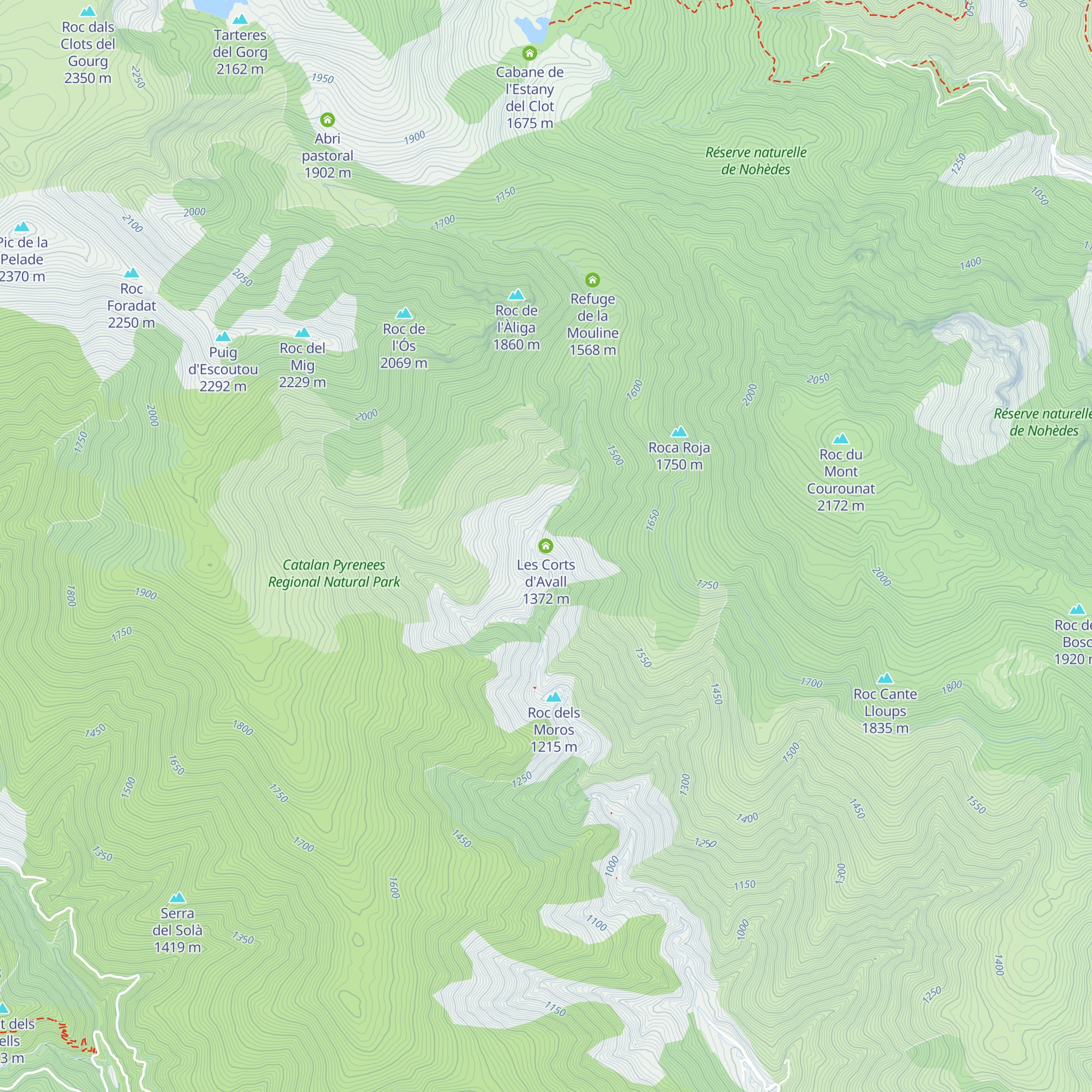 Les Corts d'Avall map