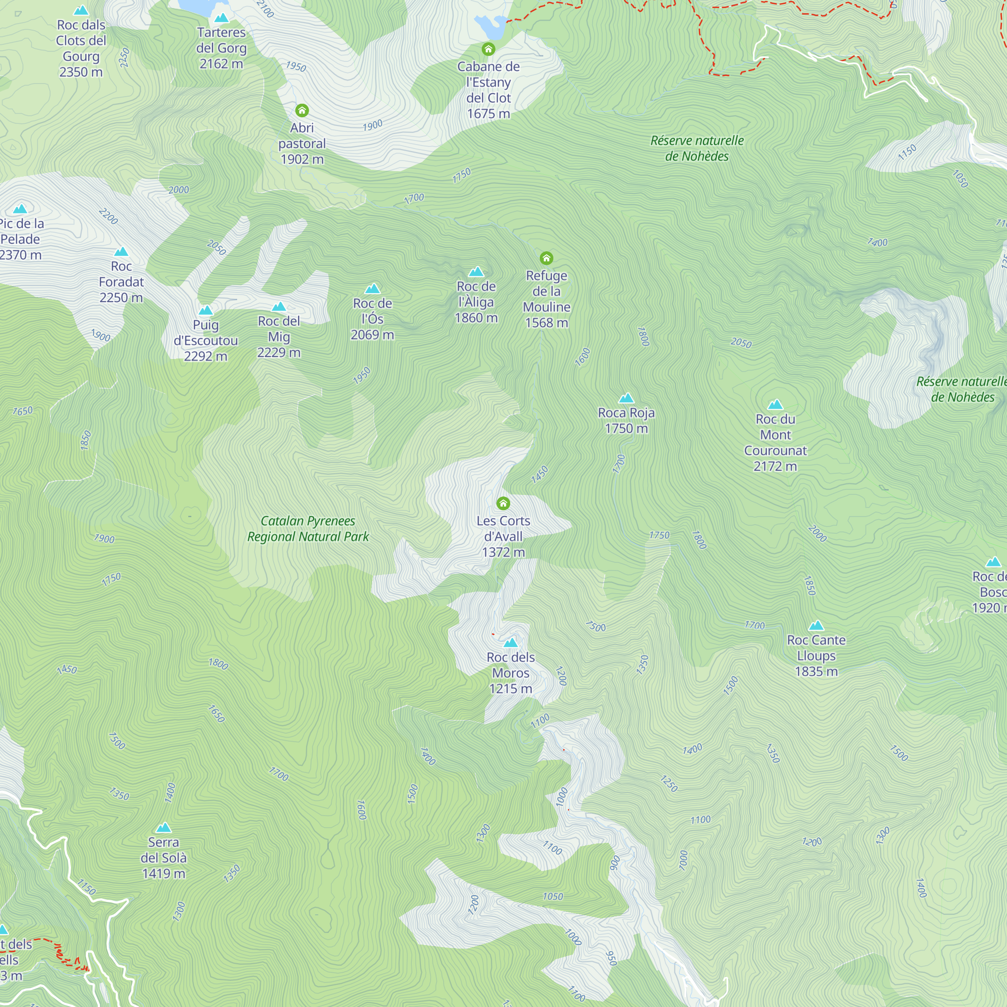 Les Corts d'Avall map