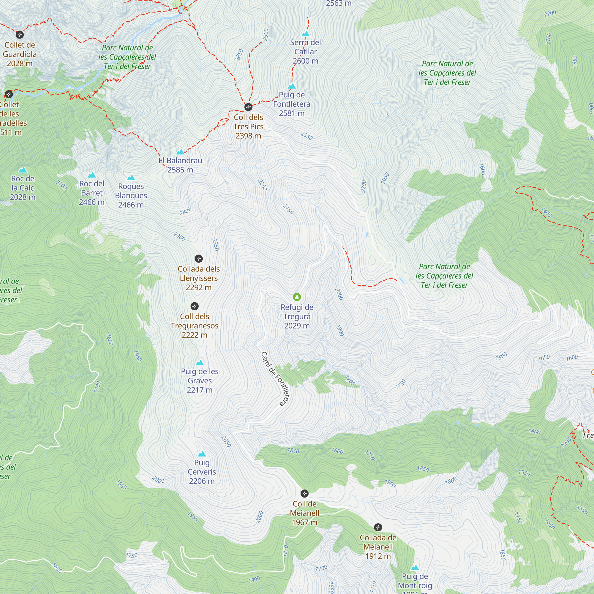 Refugi de Tregurà map