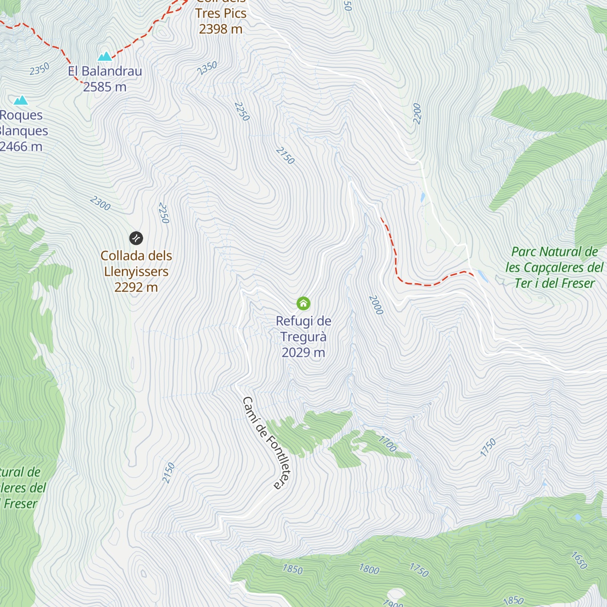 Refugi de Tregurà map
