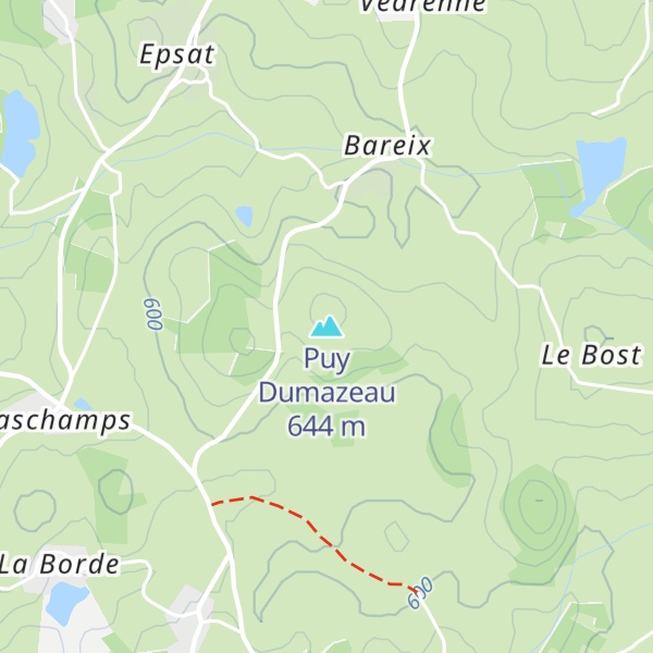 Map of Puy Dumazeau