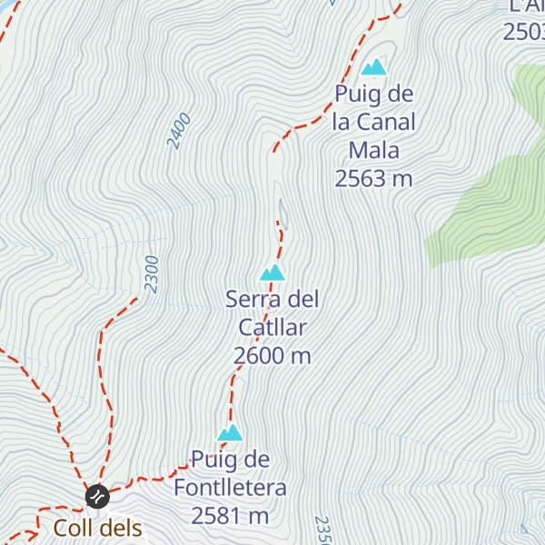 Map of Serra del Catllar