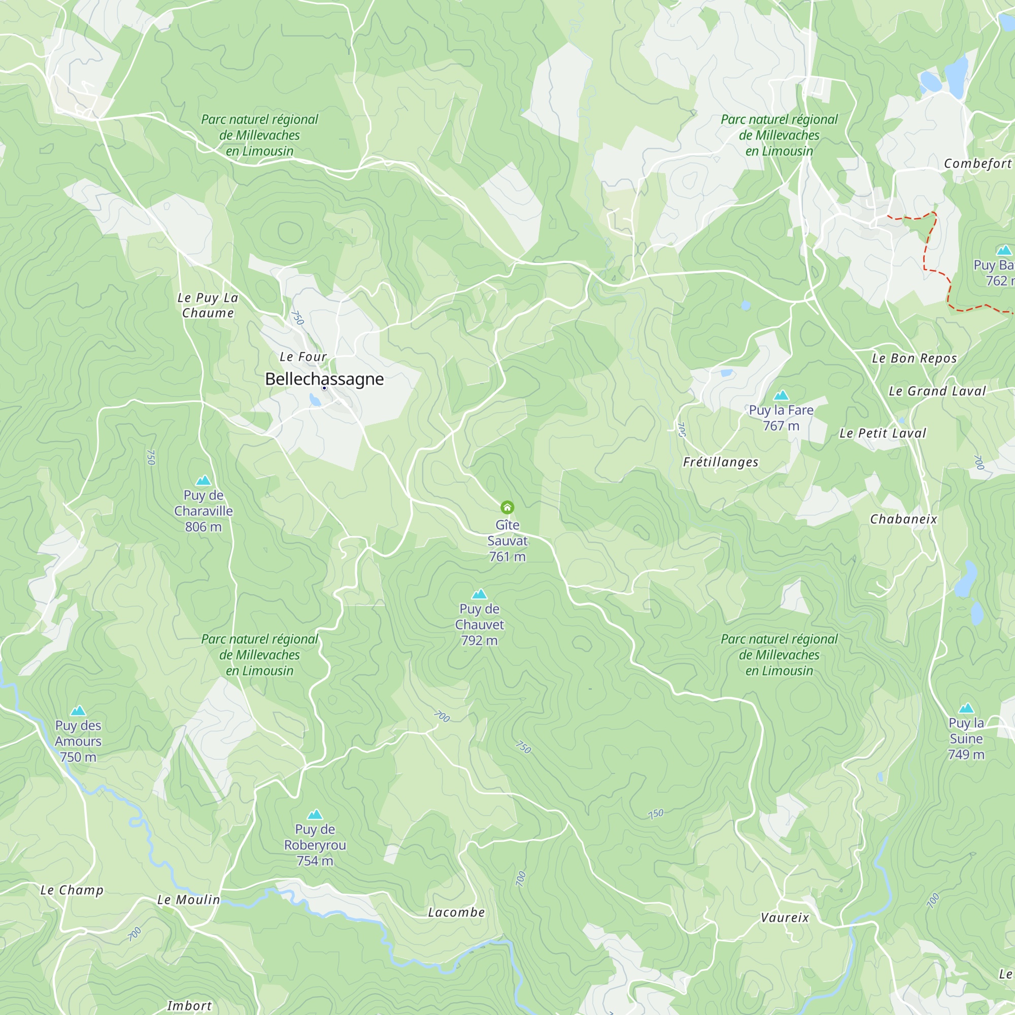 Gîte Sauvat map
