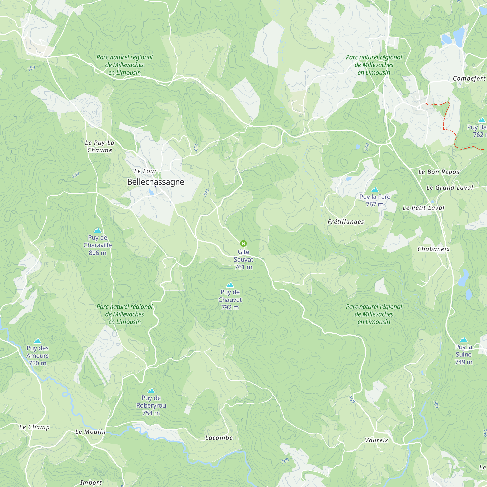 Gîte Sauvat map
