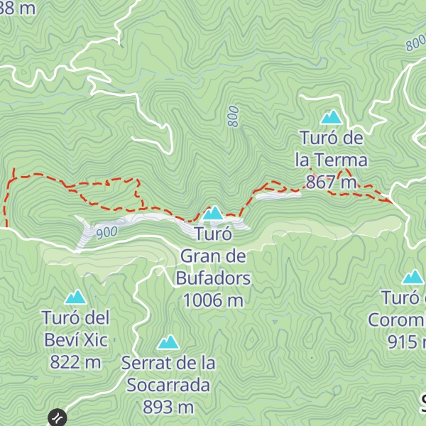 Map of Turó Gran de Bufadors