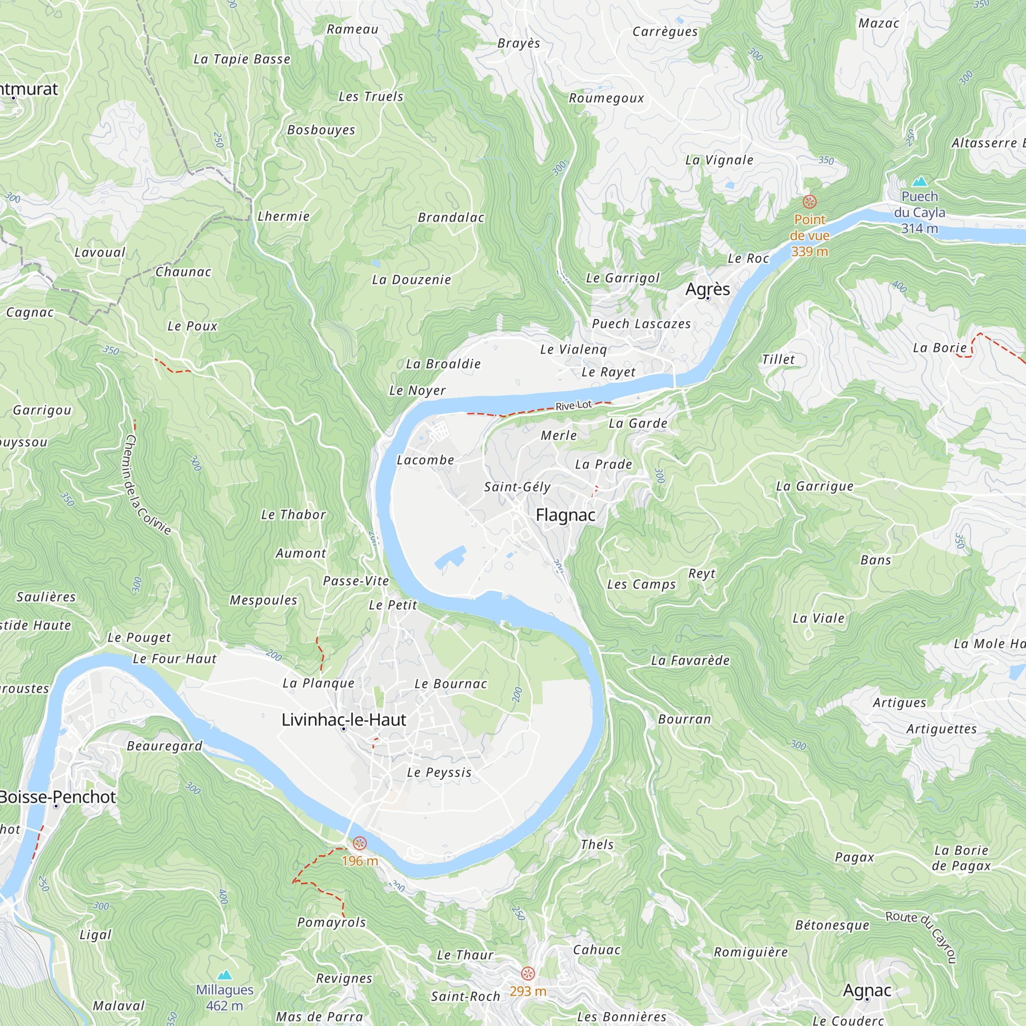 Office de Tourisme de la Vallée du Lot map