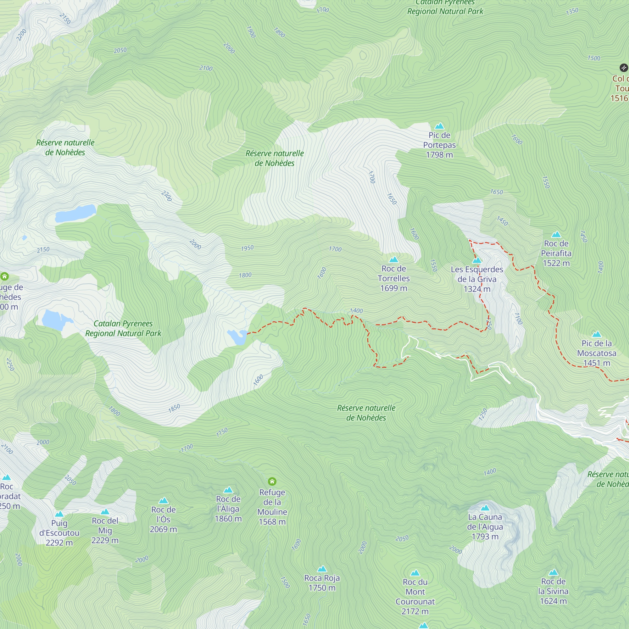 Refuge d'Enterrada map