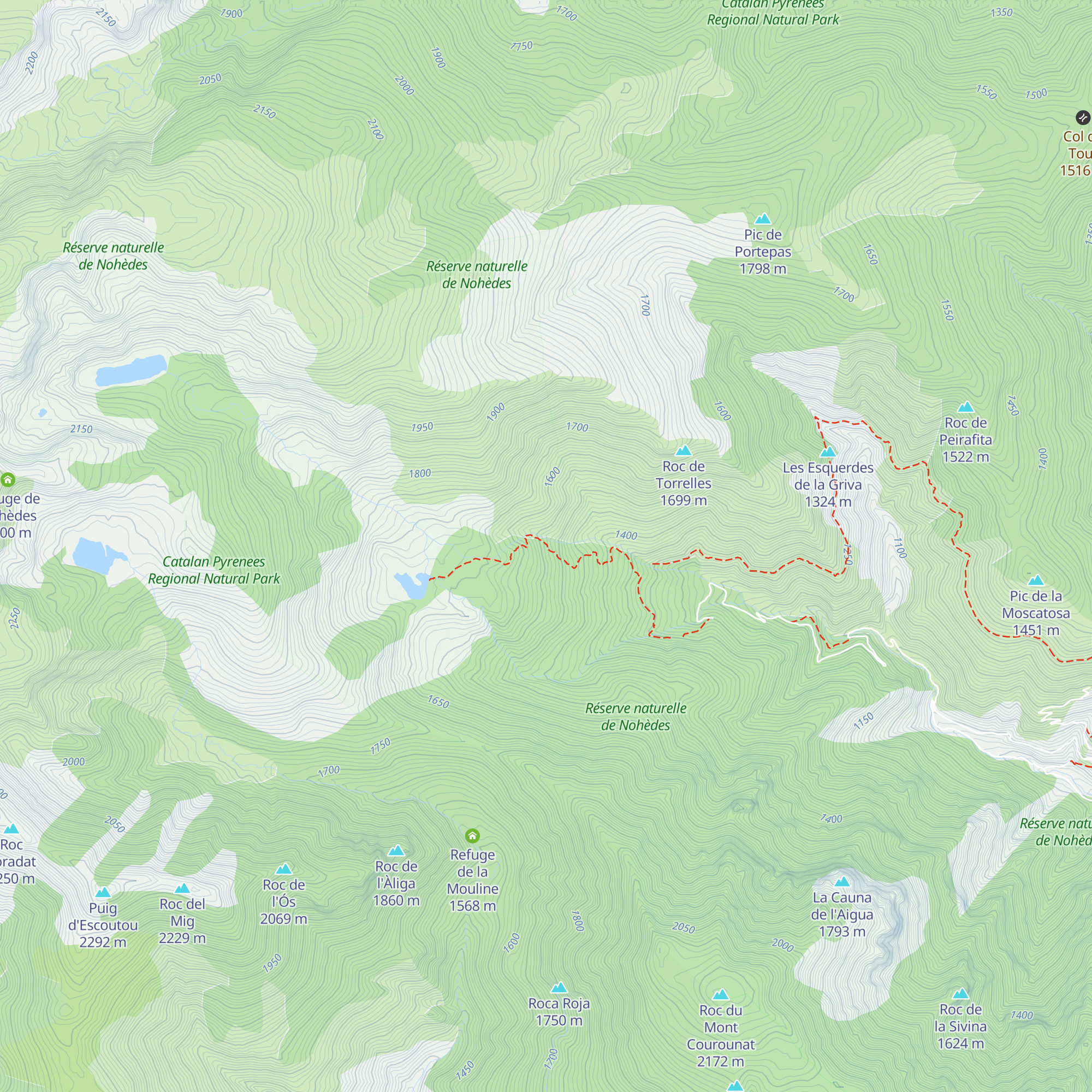 Refuge d'Enterrada map