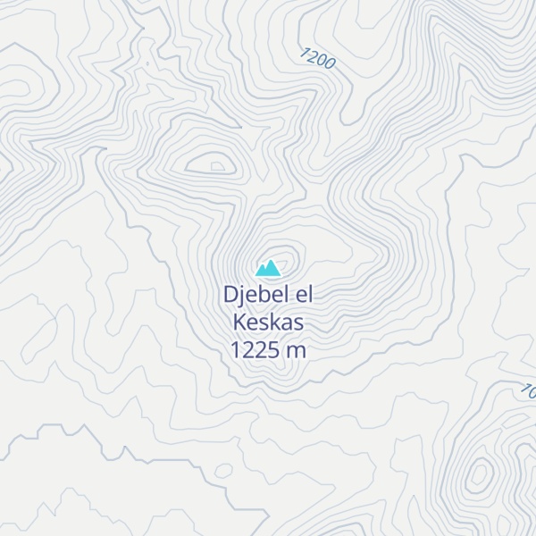 Map of Djebel el Keskas