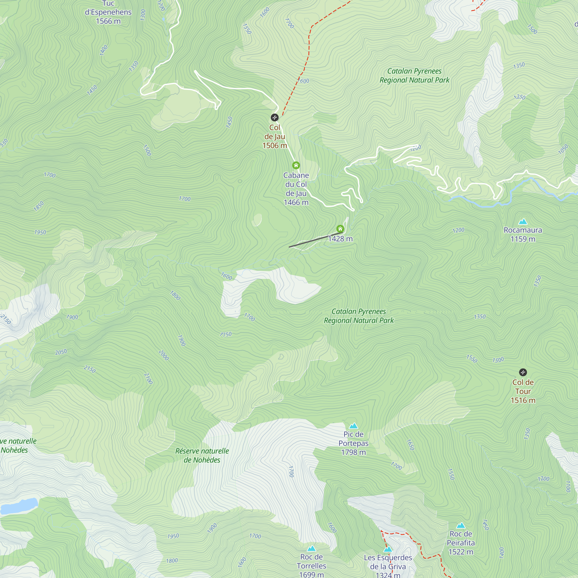 Refuge Pastoral du Callau map