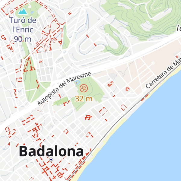 Map of Refugi climàtic Parc de Can Solei i Ca l'Arnús