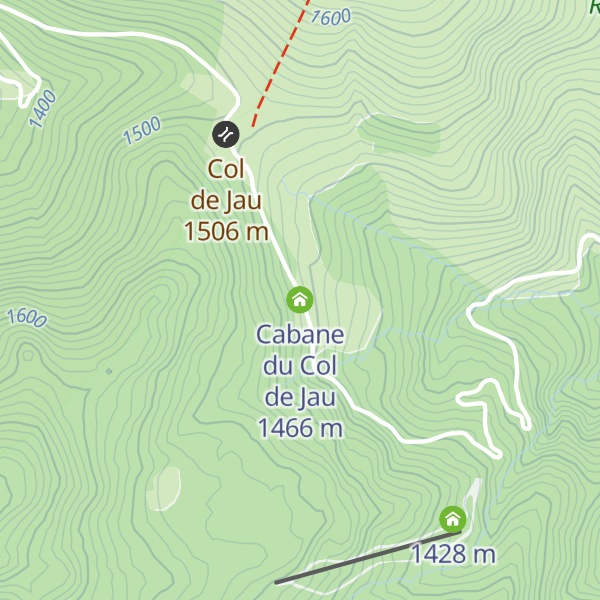 Map of Cabane du Col de Jau