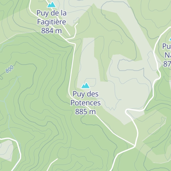 Map of Puy des Potences