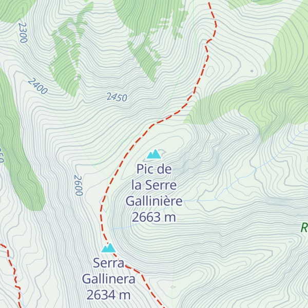 Map of Pic de la Serre Gallinière