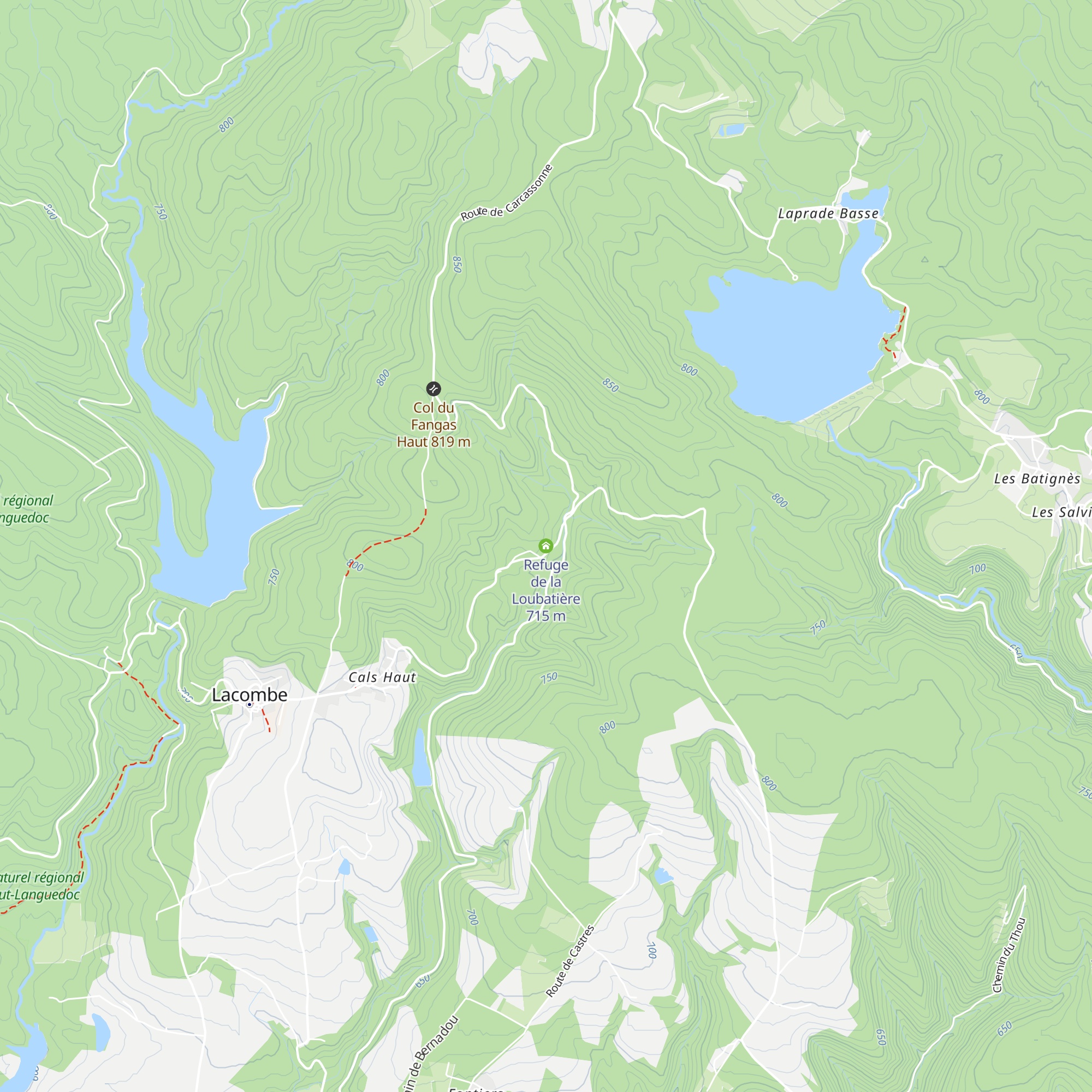 Refuge de la Loubatière map