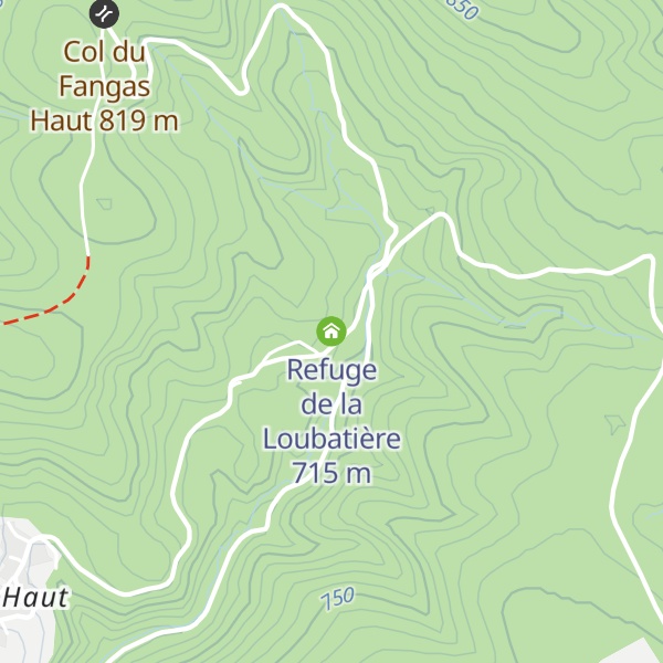 Map of Refuge de la Loubatière