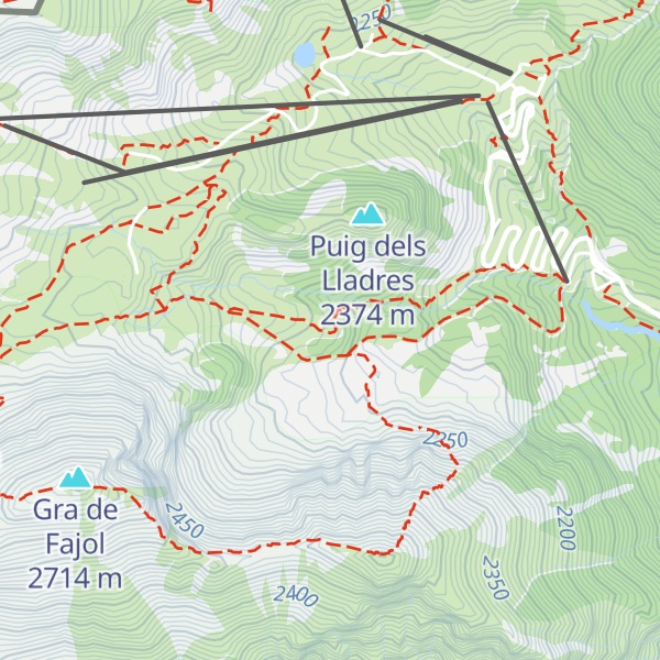 Map of Refugi d'Ulldeter