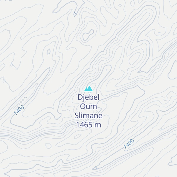 Map of Djebel Oum Slimane