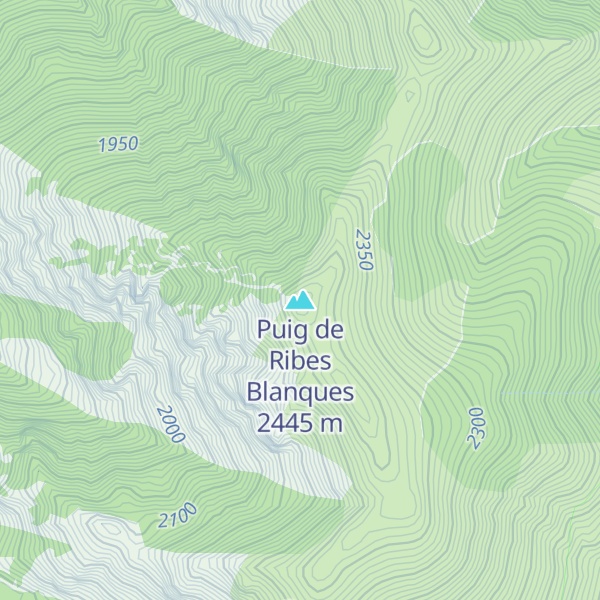 Map of Puig de Ribes Blanques