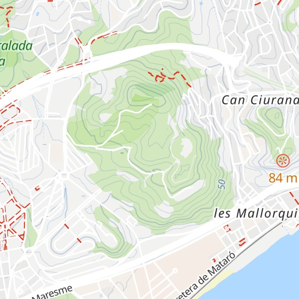 Map of Turó d'en Joan de les Dents
