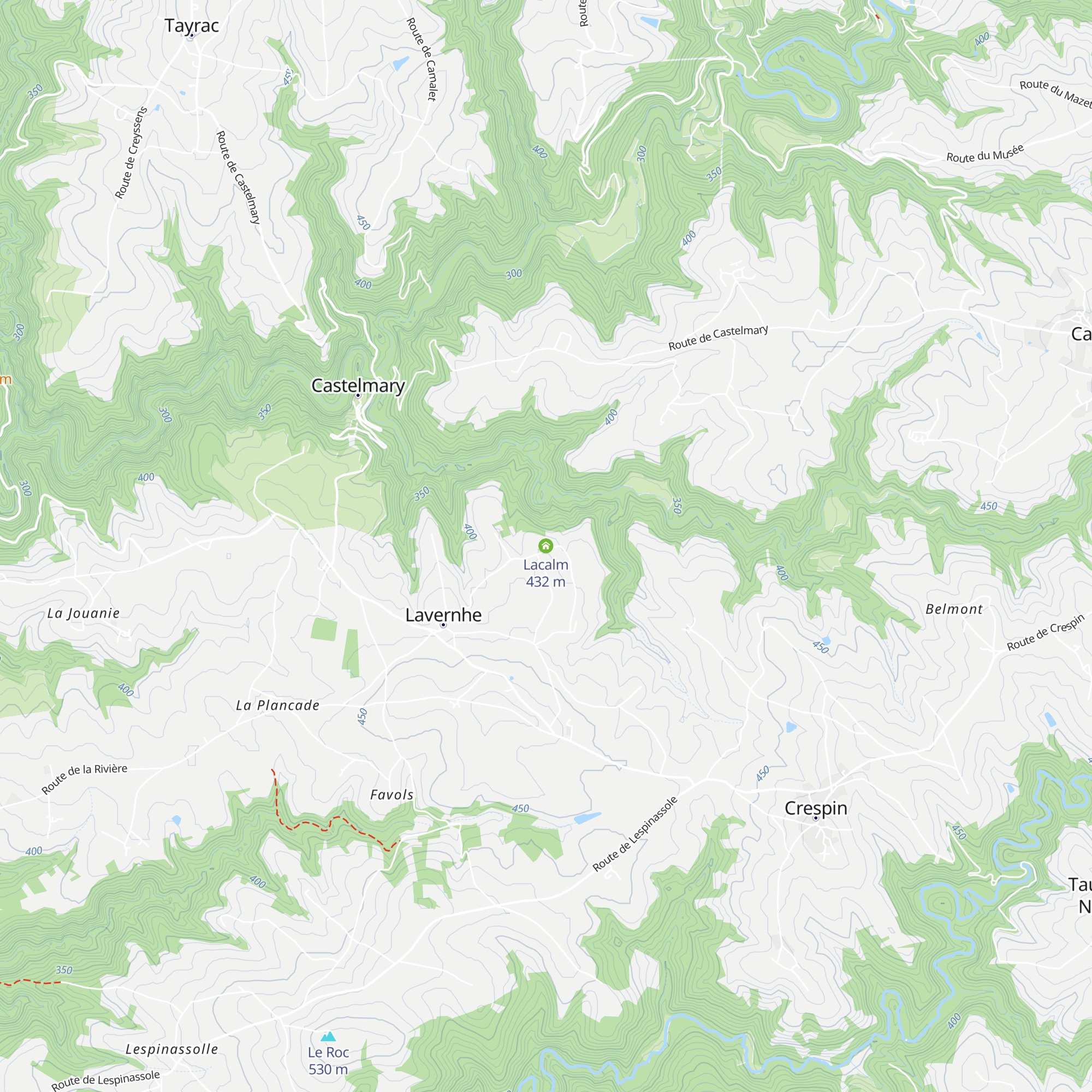 Lacalm map