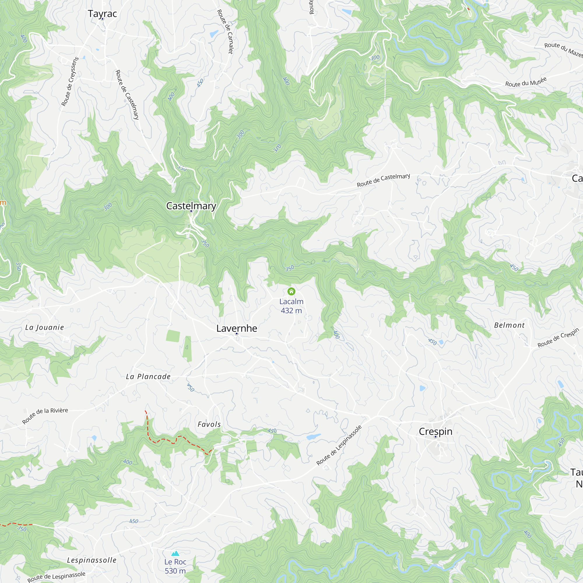 Lacalm map