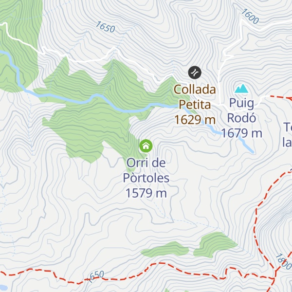 Map of Orri de Pòrtoles