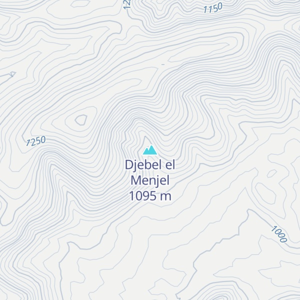 Map of Djebel el Menjel