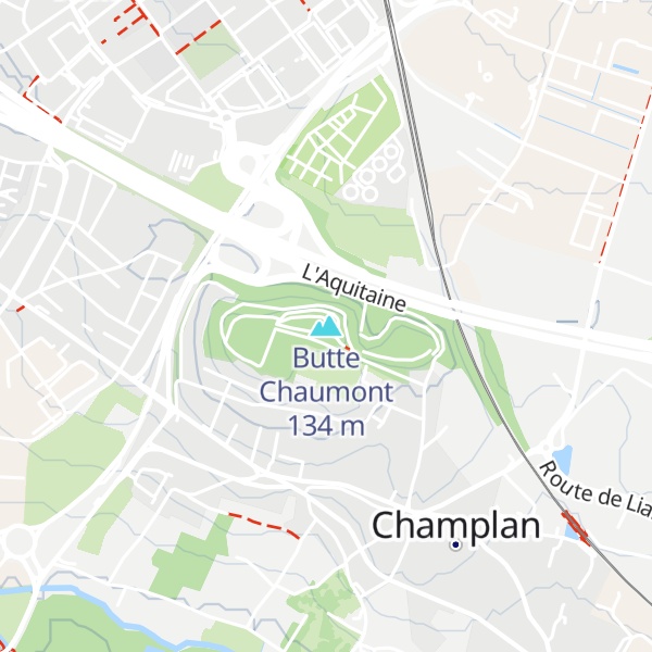 Map of Butte Chaumont
