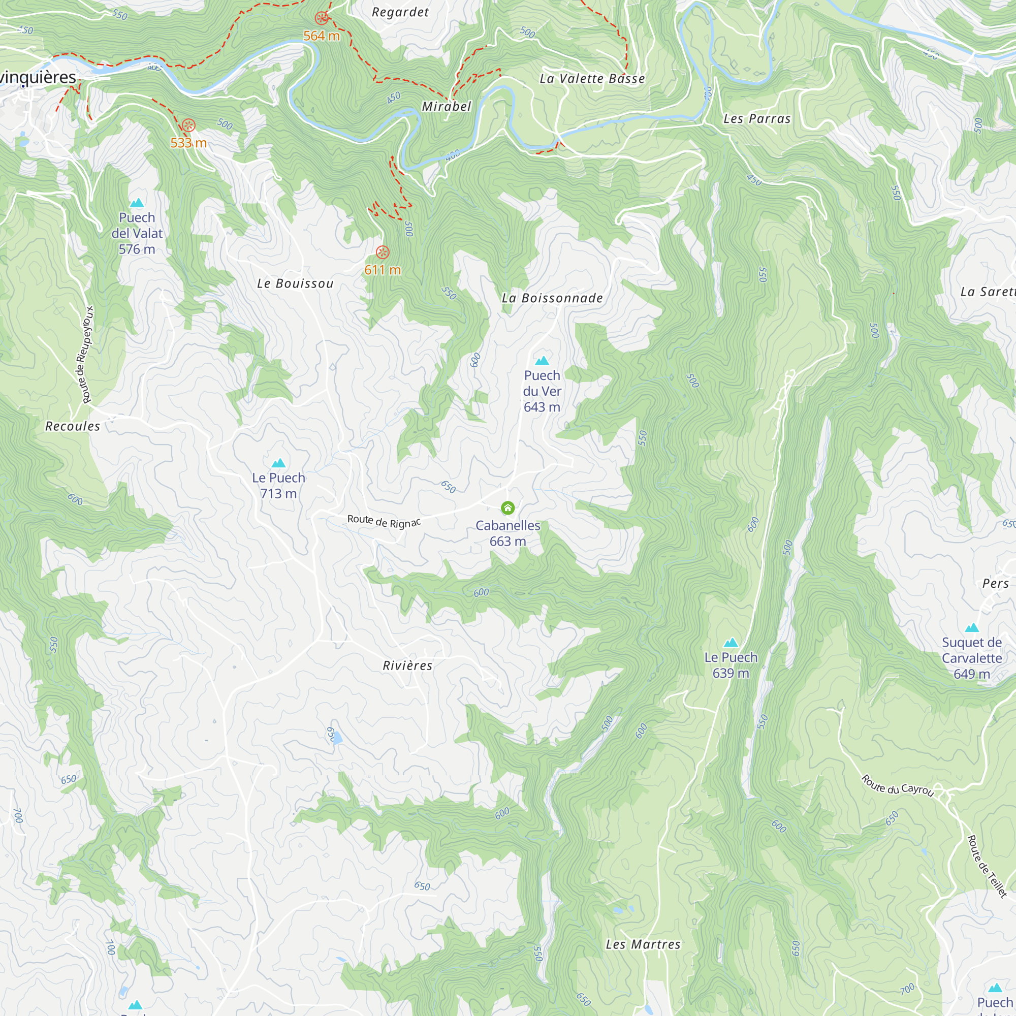 Cabanelles map