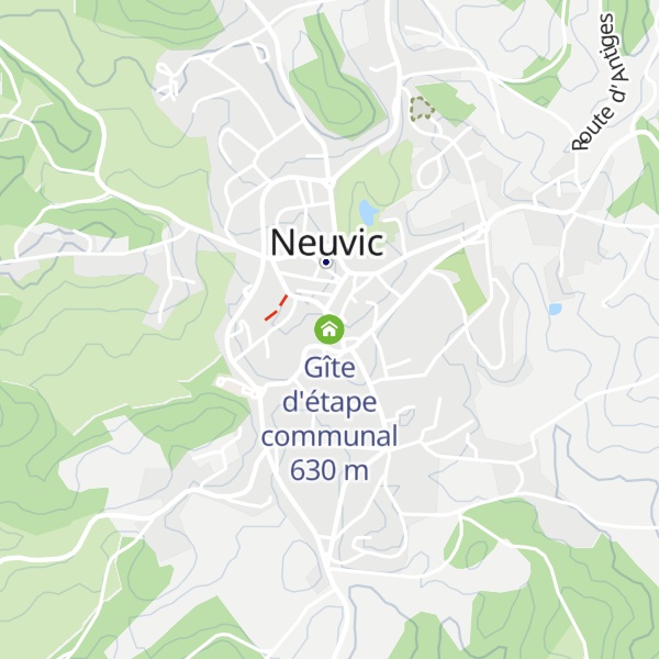 Map of Gîte d'étape communal