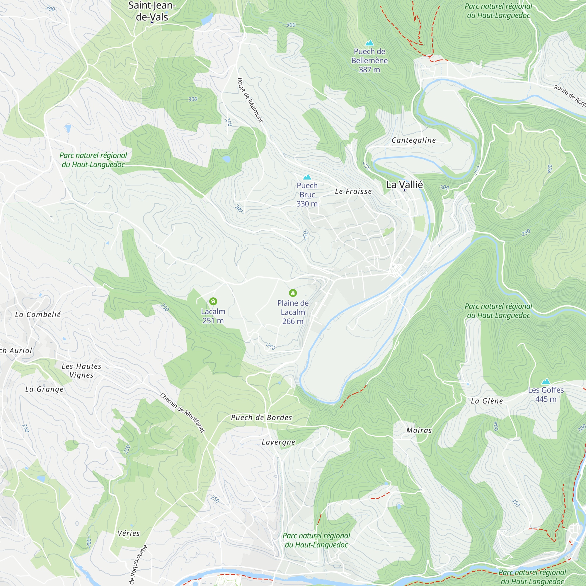 Plaine de Lacalm map