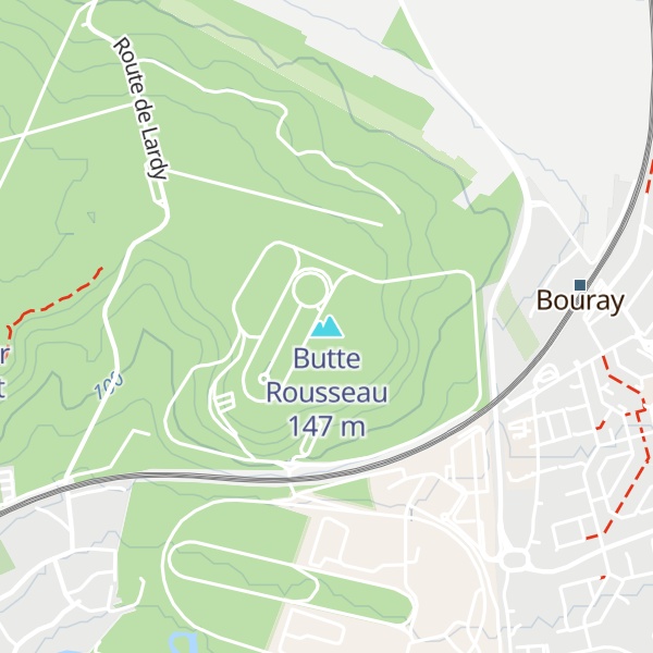 Map of Butte Rousseau