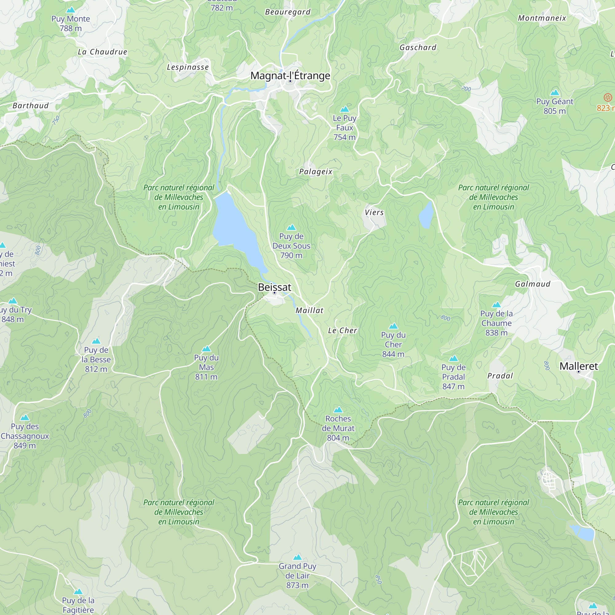 Gîte Maillat map