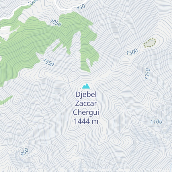 Map of Djebel Zaccar Chergui