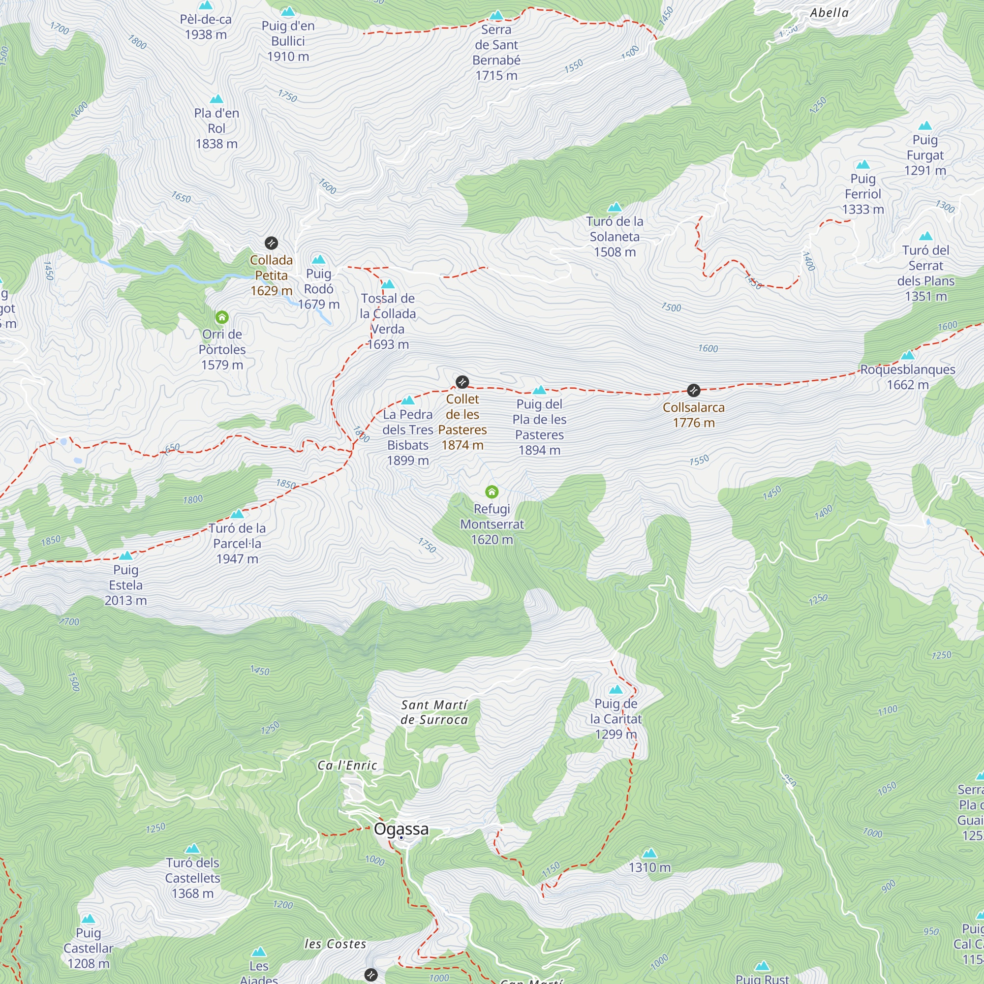 Refugi Montserrat map