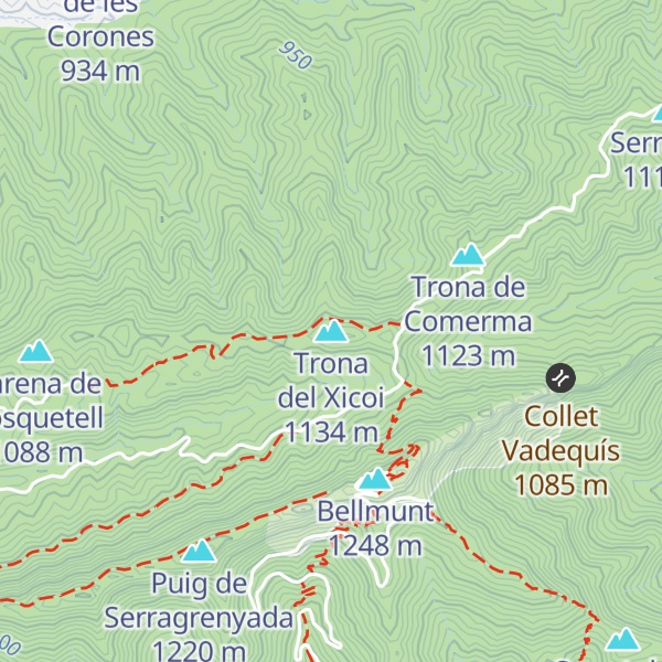 Map of Trona del Xicoi