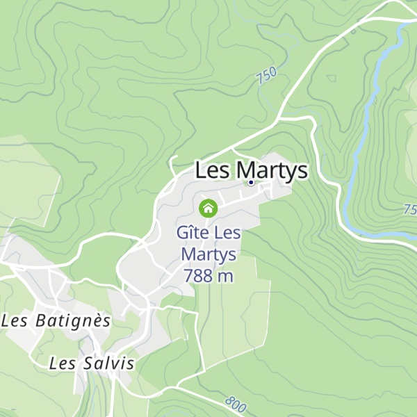 Map of Gîte Les Martys