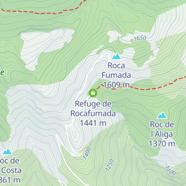 Map of Refuge de Rocafumada