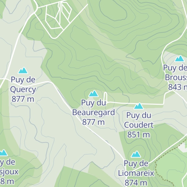 Map of Puy du Beauregard