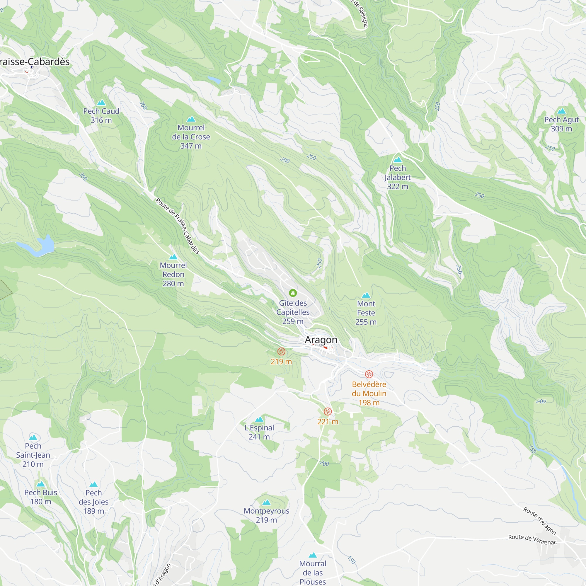 Gîte des Capitelles map