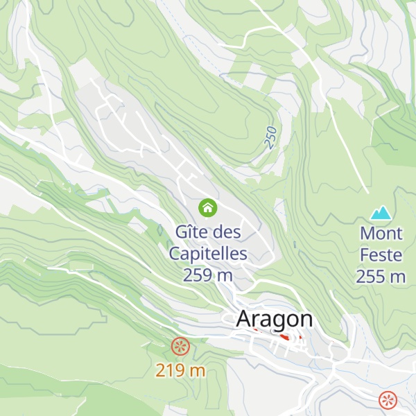 Map of Gîte des Capitelles