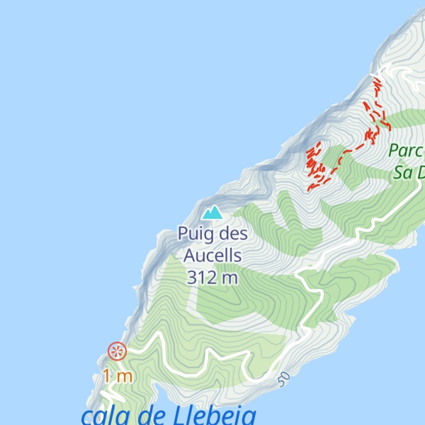 Map of Puig des Aucells